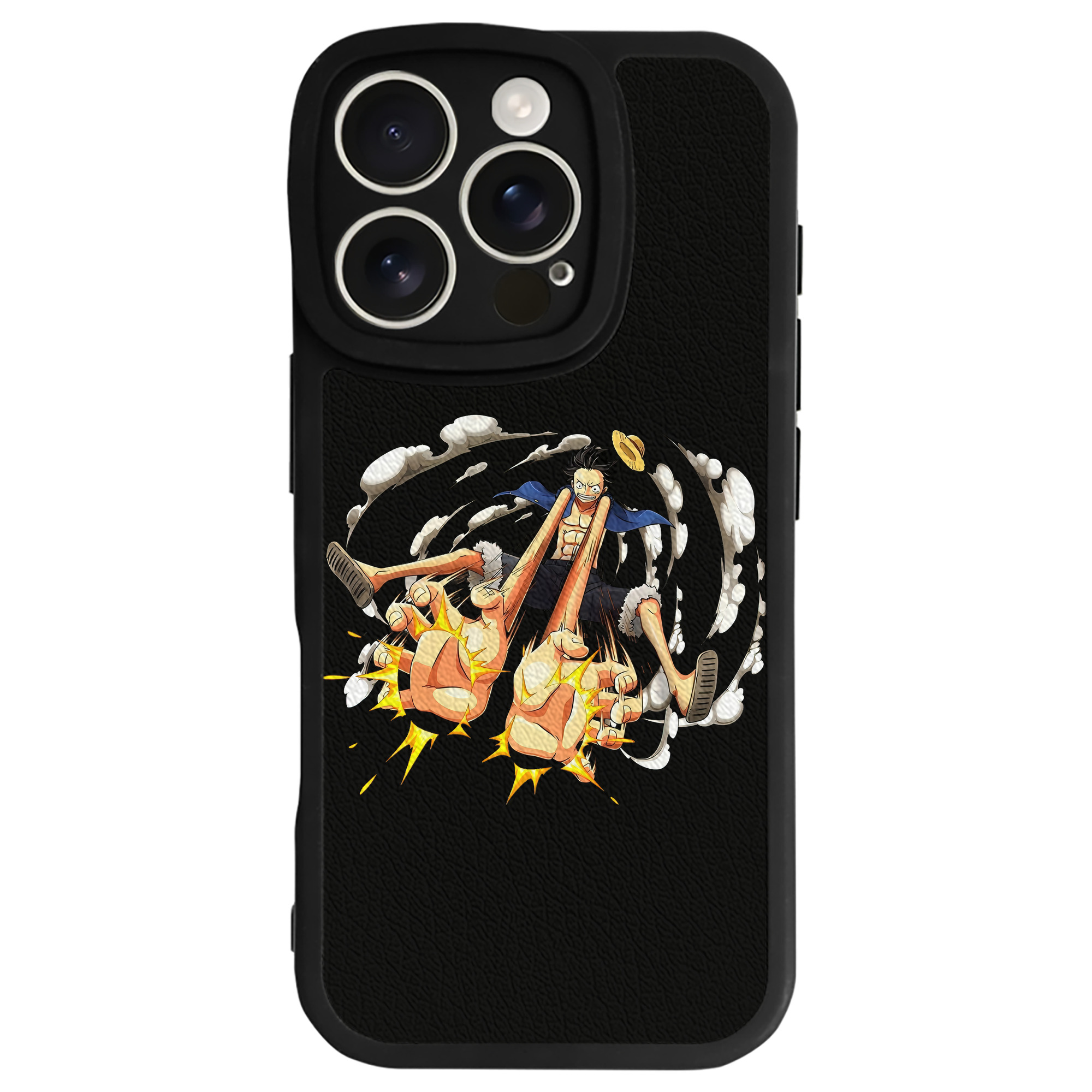 （画像用） ワンピース モンキー・D・ルフィ ONE PIECE Monkey D. Luffy 【iPhone 16シリーズ対応】シリコンスマホケース（レザー調） 材質：シリコン